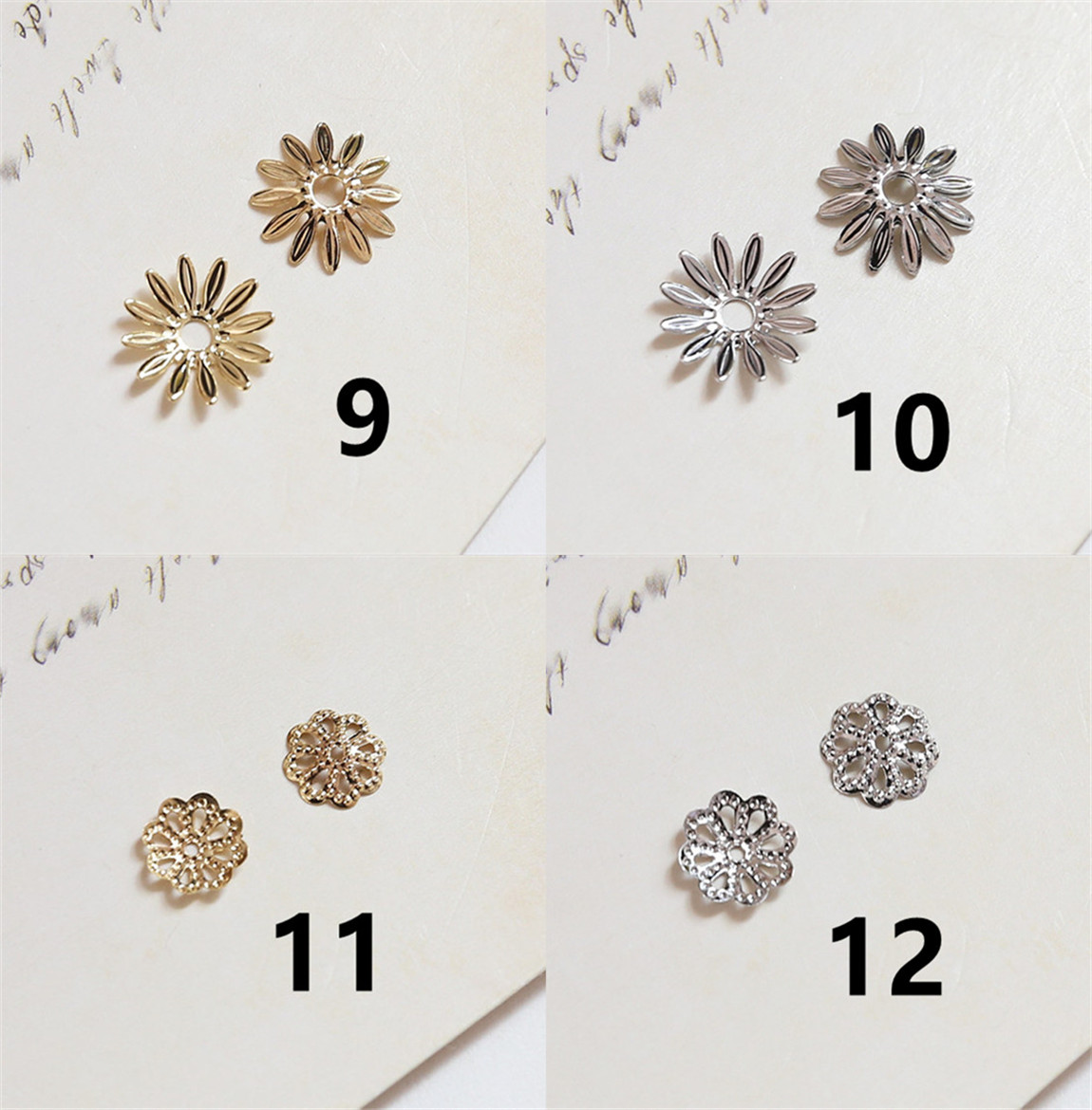 ハンドメイド　資材 基礎パーツ 花形 ビーズキャップ 手芸材料 DIY ハンドメイド 花