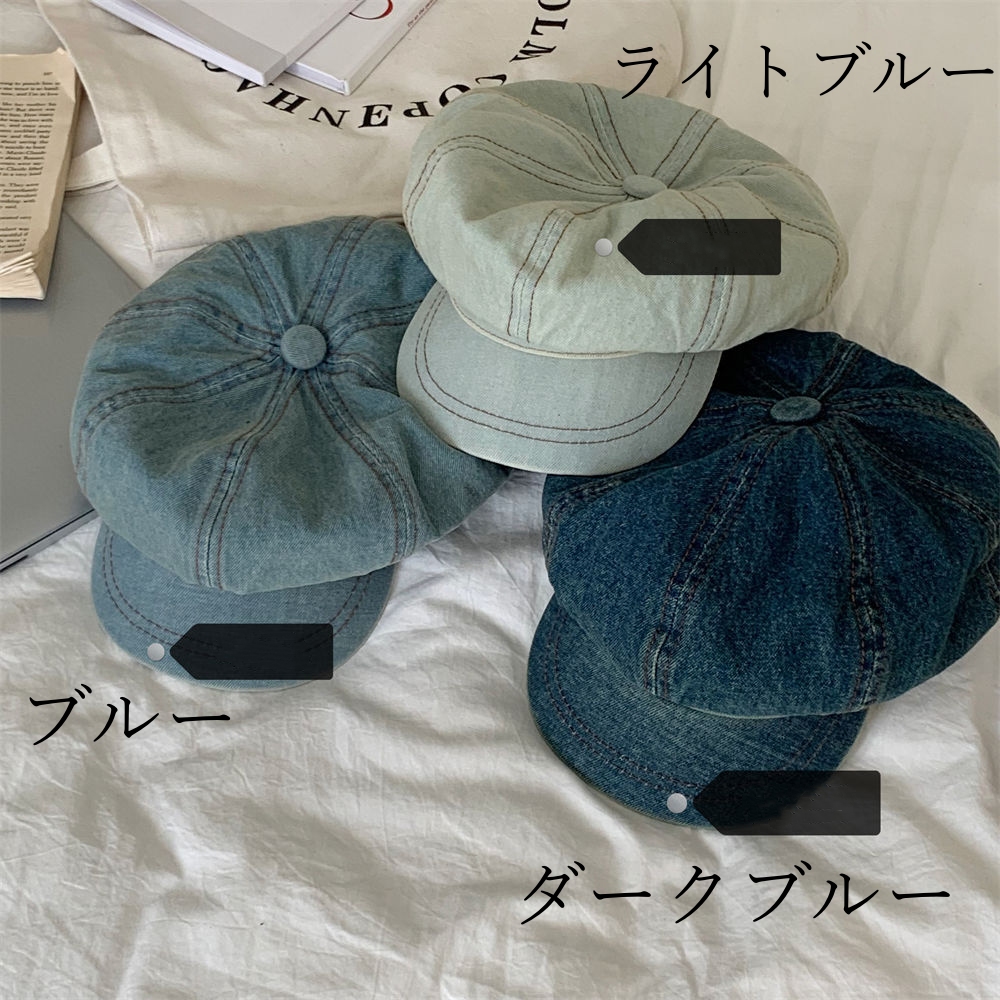 帽子 デニムキャスケット 韓国ファッション レディース デザイン 秋冬