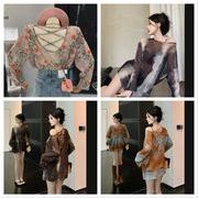 ファッション トップス ブラウス かわいい 長袖 薄い 日焼け対策