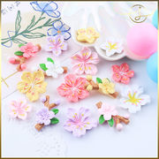 【3種*5色】桃の花  枝 樹脂パーツ デコパーツ DIYパーツ 手芸 ドールハウス ハンドメイド