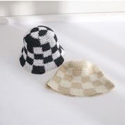 韓国ファッション ビーチファッション クロシェハット  バケットハット 手編みの麦わら帽子 日よけ帽