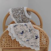 ins 新作　キッズ　ベビースタイ　綿100%　森ガール　よだれかけ　ベビー　ビブ　花柄　出産祝い　可愛い