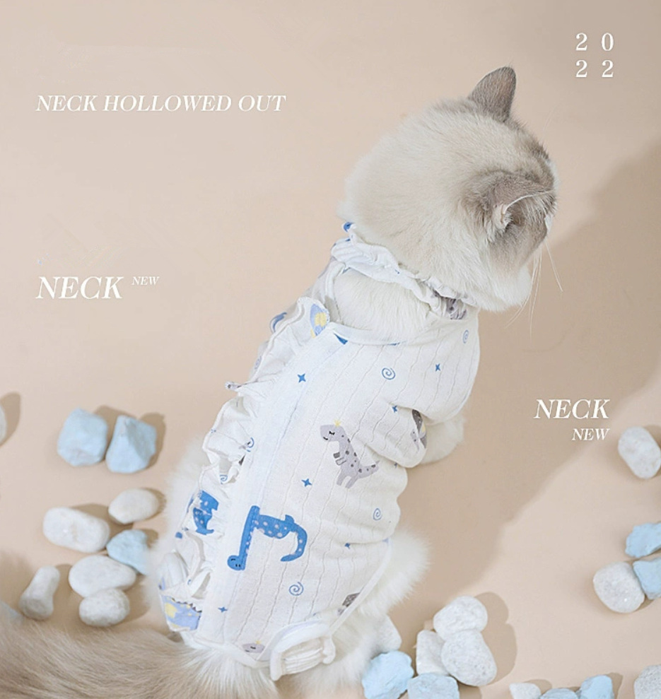 SUMMER新発売】犬猫の服 ドッグウェア 術後服 保護服 小型犬 猫用術後