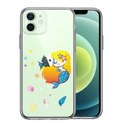 iPhone12mini 側面ソフト 背面ハード ハイブリッド クリア ケース Young mermaid 3 人魚姫 マーメイド