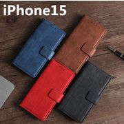 iPhone15手帳型ケース iPhone14PROスマホカバーアイフォン15収納ケース iPhone15スマホケース