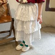 【2023夏新作】韓国子供服 スカート ロングスカート カステラスカート 子供服 女の子 綿100％ 80-150