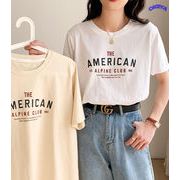 レディース服　トップス　Tシャツ　半袖　人気商品　シンプル　コットン製　2色展開　S#-XL#