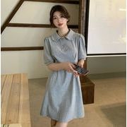 韓国風　レディース　ドレス　夏新しい　ファッションドレス★S-2X