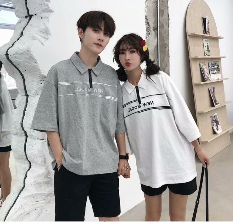 韓国風  Tシャツ　カップル半袖Tシャツ　夏の新しい　学生　ファッション半袖★M-2X