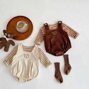 2023春　ベビーロンパース　赤ちゃん　キッズ服　ｔシャツ　子供服　長袖　可愛い　セットアップ