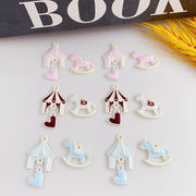 合金チャーム ヘアアクセサリーパーツ デコパーツ DIY素材 手作りアクセサリーパーツ  手芸材料