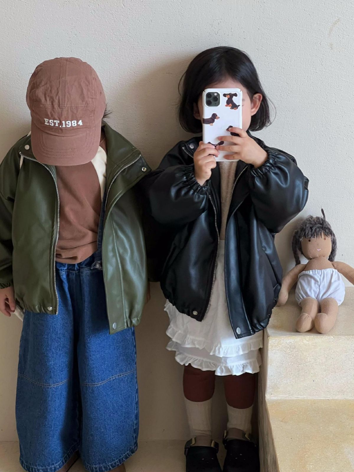 2023年秋新作★子供服★男女兼用 韓国風 かっこいい  ライダースジャケット ファッション★80-140cm