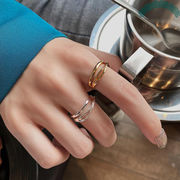 指輪 リング ファッション 幾何型 アクセサリー ファション 男女兼用 調節可能 韓国風 2色展開