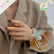 指輪 リング 優しい 真珠 ファッション 設計感 アクセサリー 調節可能