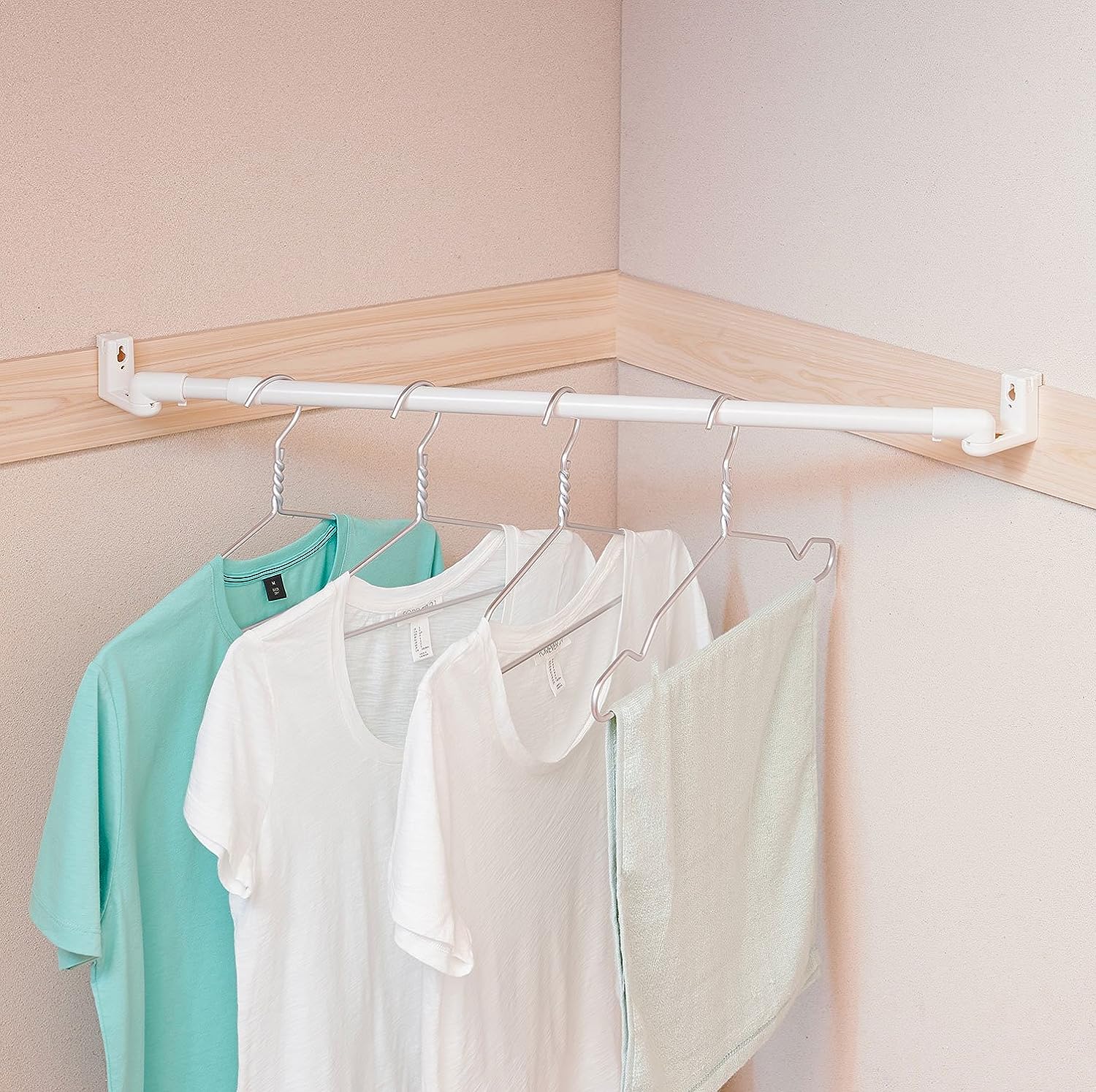 吉川国工業所 どこでも伸縮ポール ホワイト S (つっぱりポール)