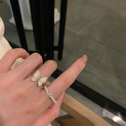 蝶の指輪  女性の新作 リング 日本と韓国のファッション かわいい ダイヤモンドバタフライ 指輪