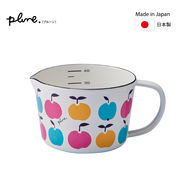 プルーン（Plune.）　ホーローメジャーカップ・S「りんごたち」／MC-602　Enamel Kitchen wear