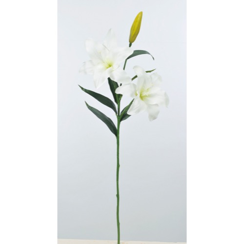 造花　ドライ　ディスプレイ　Ａ－３３５５８　カサブランカ×２　＃００１　ホワイト