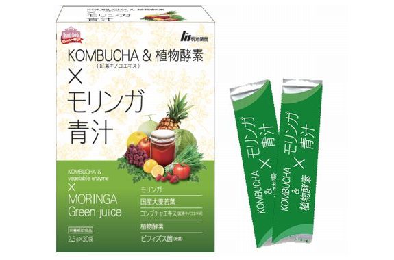 ★海外大人気★明治薬品  KOMBUCHA＆植物酵素×モリンガ青汁 2.5g×30袋