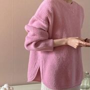 【2023秋新作】韓国風レディース服　秋　優しい　きれいめ　セーター　ニット　