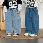 2026 新作 韓国風  子供服   ベビー服  ボトムス デニム ズボン  ジーンズ  ロングパンツ 2色