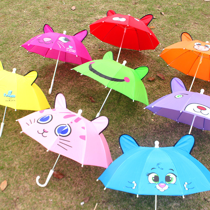 クリエイティブかわいい子供用傘男性と女性の耳傘小道具ミニダンスおもちゃ傘 1-2 歳のベビー日傘創