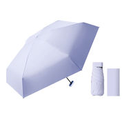 超軽量 60% フラット傘カプセル傘日焼け止めサンシェードレディース抗紫外線傘はロゴを印刷することが