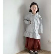 2025 秋新作  韓国風子供服  ベビー服  トップス   長袖 シャツ  ワンピース   2色