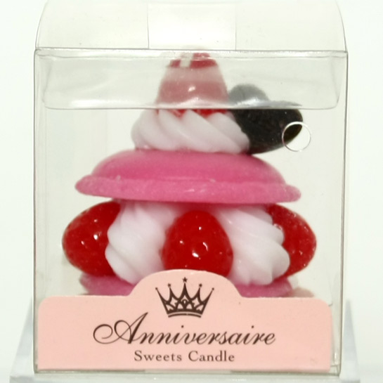 sweets candle マカロンケーキキャンドル【ピンク】 キャンドル