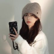 ニットキャップ　レディース帽子　韓国ファッション　小顔効果　秋冬　全8色