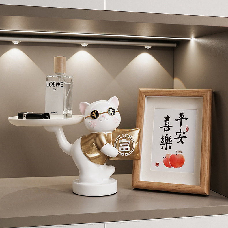 玄関収納 鍵置き 熊 くま キーホルダー キースタンド トレイ