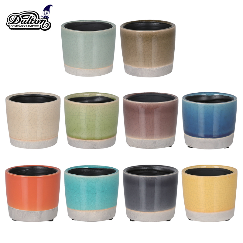 ■DULTON（ダルトン）■　Color glazed pot cover（2号鉢目安）