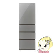[予約]冷蔵庫 標準設置費込 AQUA アクア 368L 4ドア冷蔵庫 クリアシルバー 右開き AQR-VZ37P-S