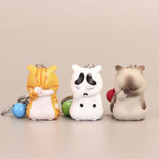 可愛い 猫 キーホルダー   樹脂キーホルダー アニメーション 装飾品 バッグペンダント ギフト