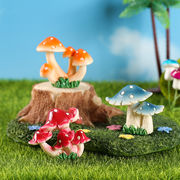 キノコ 微景観 ミニ 多肉植物 装飾 樹脂工芸品 キノコ オーナメント マイクロ風景飾り