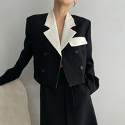 初回送料無料　ブレザーショート丈ジャケット　レーディスファション洋服　個性的コート　人気商品