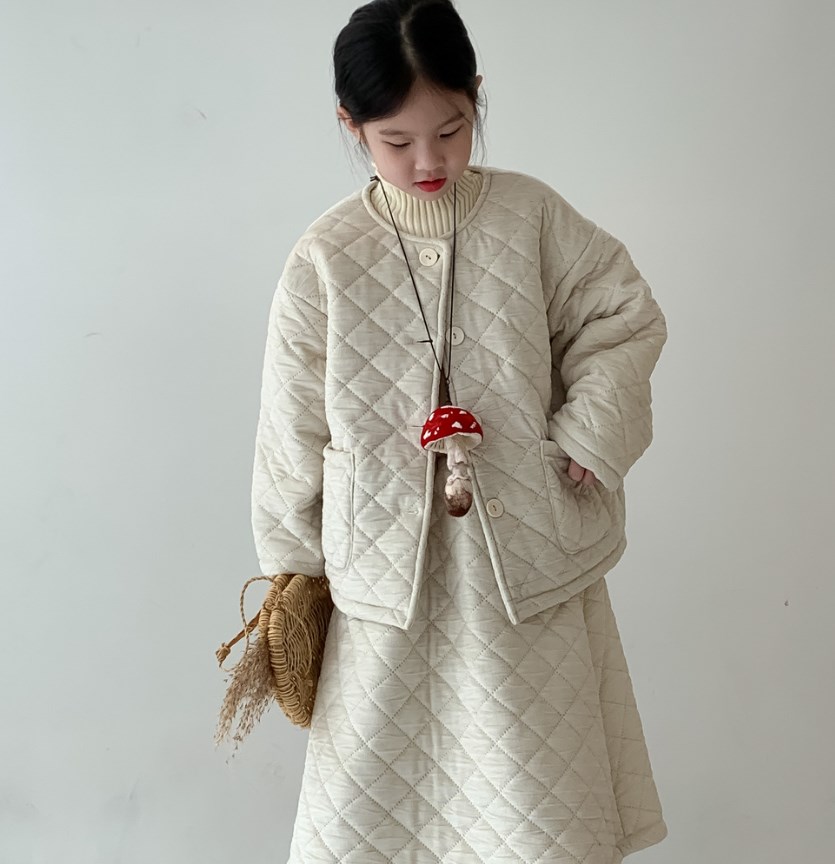 カジュアル    コート+スカート    2点セット    キッズ服     韓国風子供服