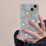 可愛い いちごと花 スマホケース  TPU 全機種対応 iPhoneケース シリコン保護カバー