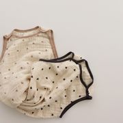ベビー寝袋コットンガーゼノースリーブベスト新生児アンチキックキルトベビーサマー薄型エアコンルーム満月