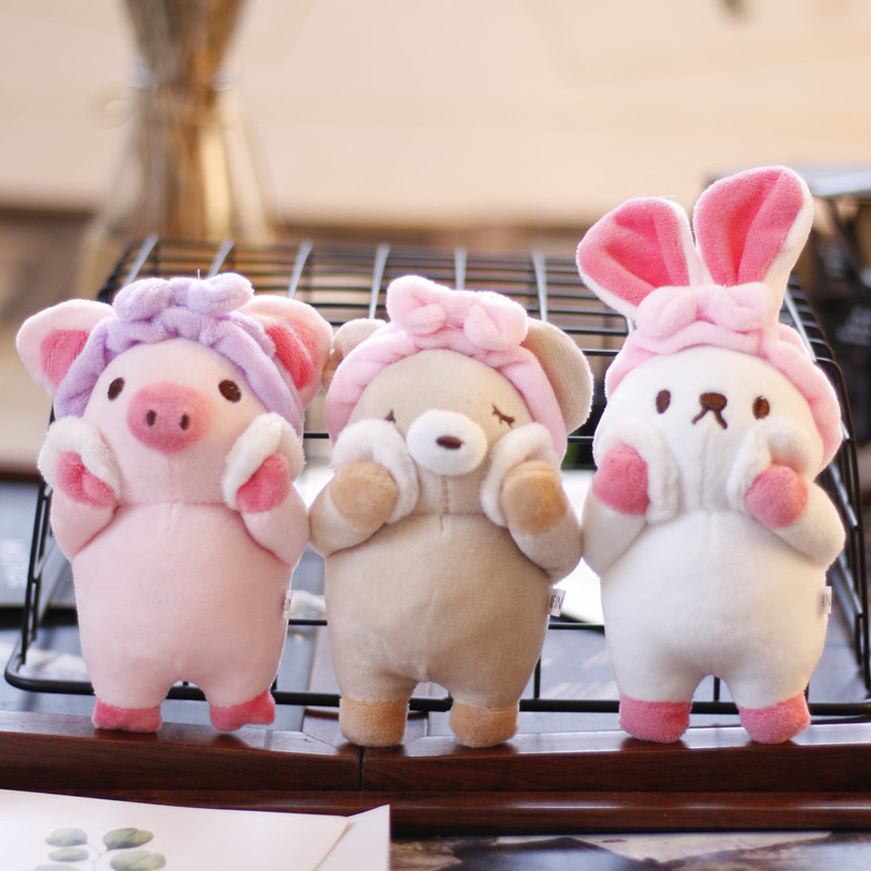 5色 うさぎ クマ キーホルダー ぬいぐるみキーホルダー | 卸売