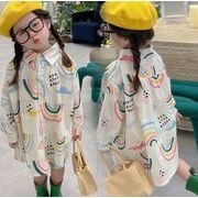 秋新作  韓国風子供服  ベビー服  女の子 シャツ   ワンピース   長袖   ファッション  可愛い