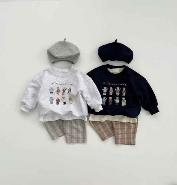 2023 秋冬新作 ファッション 乳幼児 韓国版 上着 ins Tシャツ 男女兼用 トップス 子供服