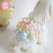 2023新作  ペット服 犬の服  かわいい虹ワンピース ペットドレス ペットウェア 洋服