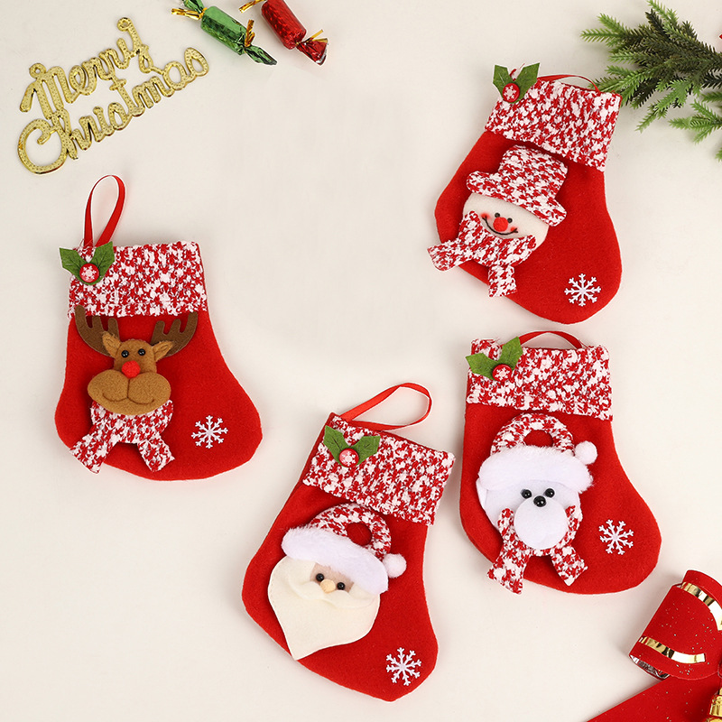クリスマスグッズ ソックス 靴下 クリスマス用品 ツリー飾り オーナメント チャーム デコレーション