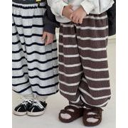 キッズ服     韓国風子供服    ズボン    シンプル   ストライプ     パンツ