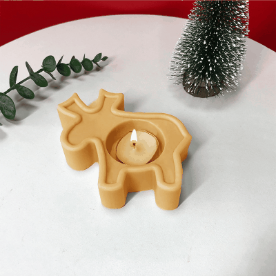 石鹸ローソク アロマキャンドル バスボール素材 レジン枠シリコンモールド クリスマス鹿 サンタ 蝋燭