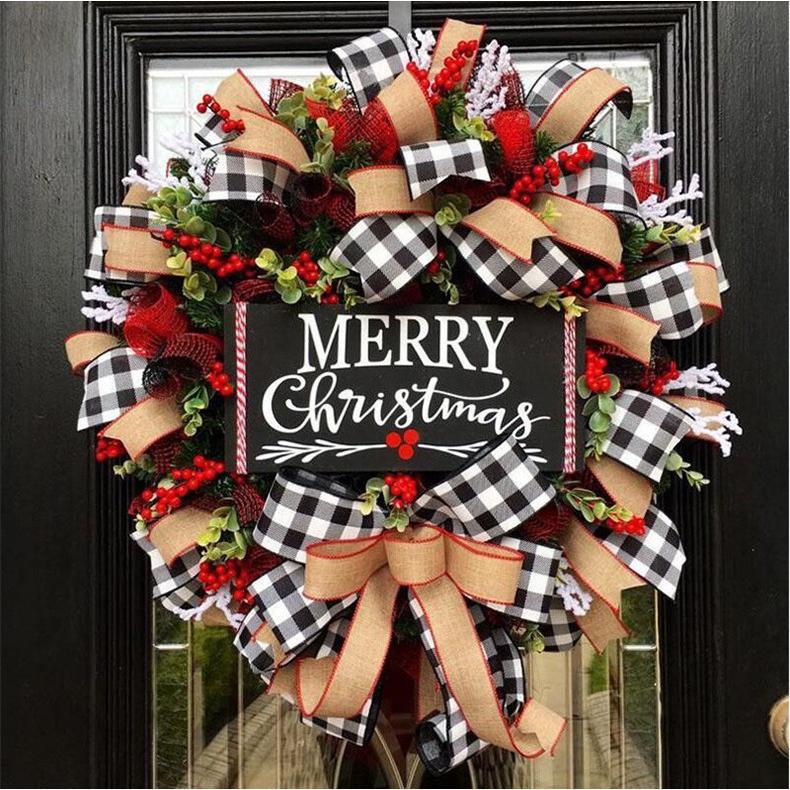 クリスマスリース クリスマス飾り 30cm 38cm オーナメント リース ドア 玄関 庭園 部屋 壁飾り ガーランド