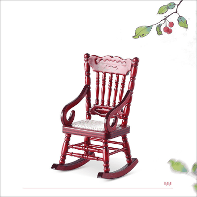 ドールハウス用 ミニチュア道具 フィギュア ぬい撮 おもちゃ 微風景 撮影 造景 ロッキングチェア 揺り椅子