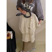 ★Girls★　子供セットアップ　90~140cm　キッズセーター＋Tシャツインナー　韓国キッズファッション