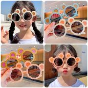 韓国サングラスクマ漫画メガネ日焼け止めメガネベビーサングラス大きな耳写真メガネ子供のサングラス韓国